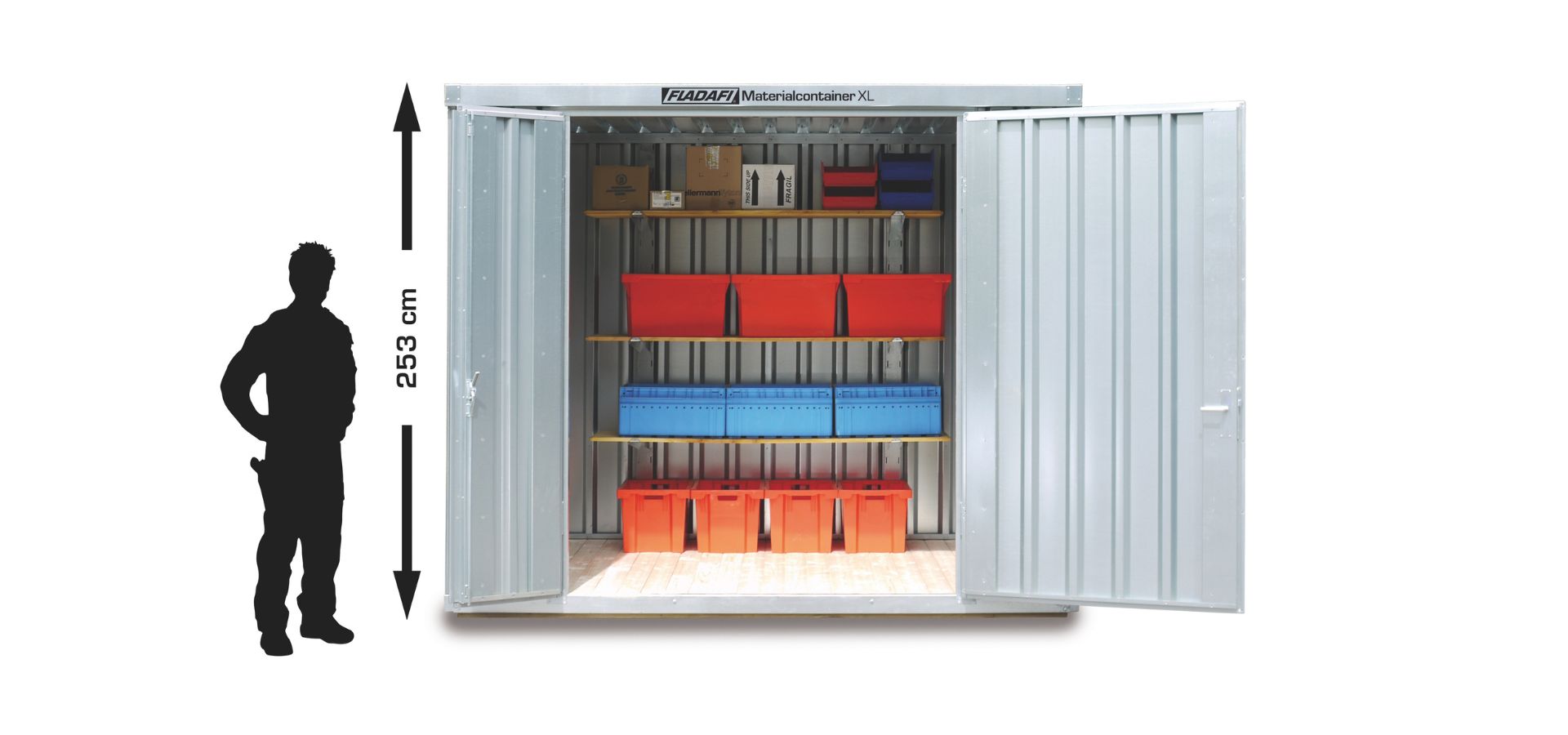 Extra hoher FLADAFI® Lagercontainer XL