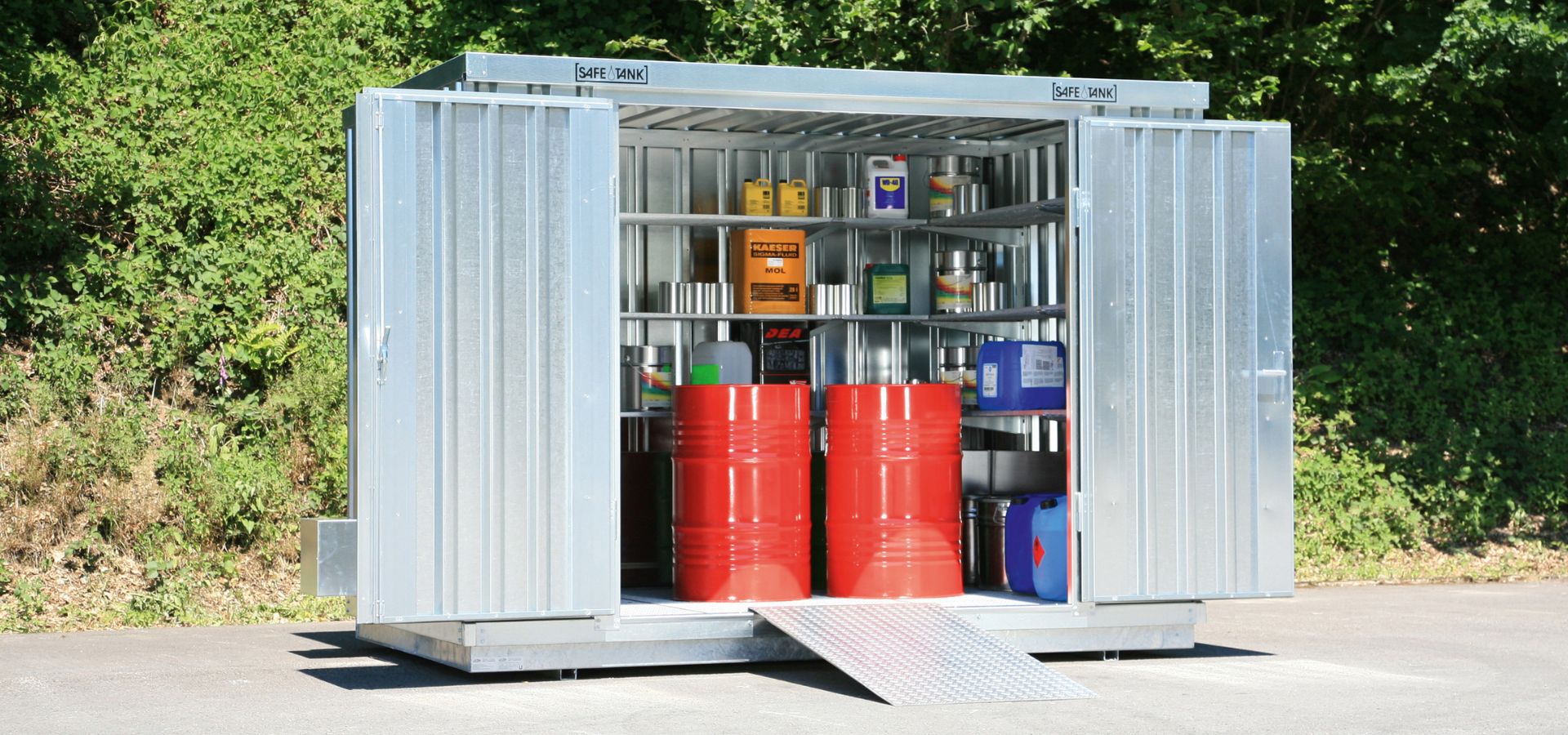 Gefahrstoffcontainer SAFE Tank 1000 für WGK